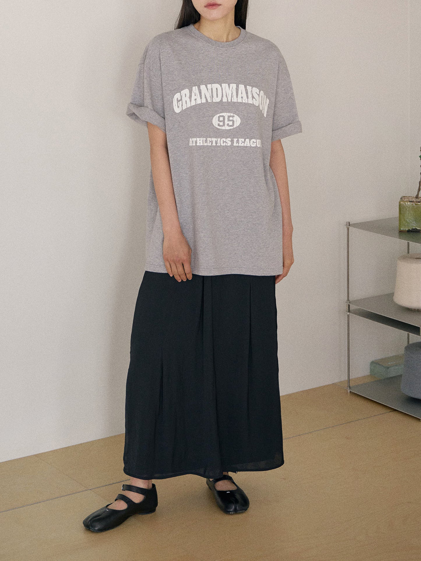 Crack Lettering Short Sleeve - Gray