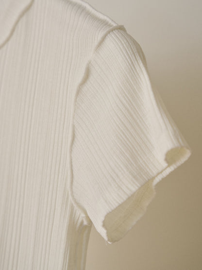 Wave Ribbed Short Sleeve