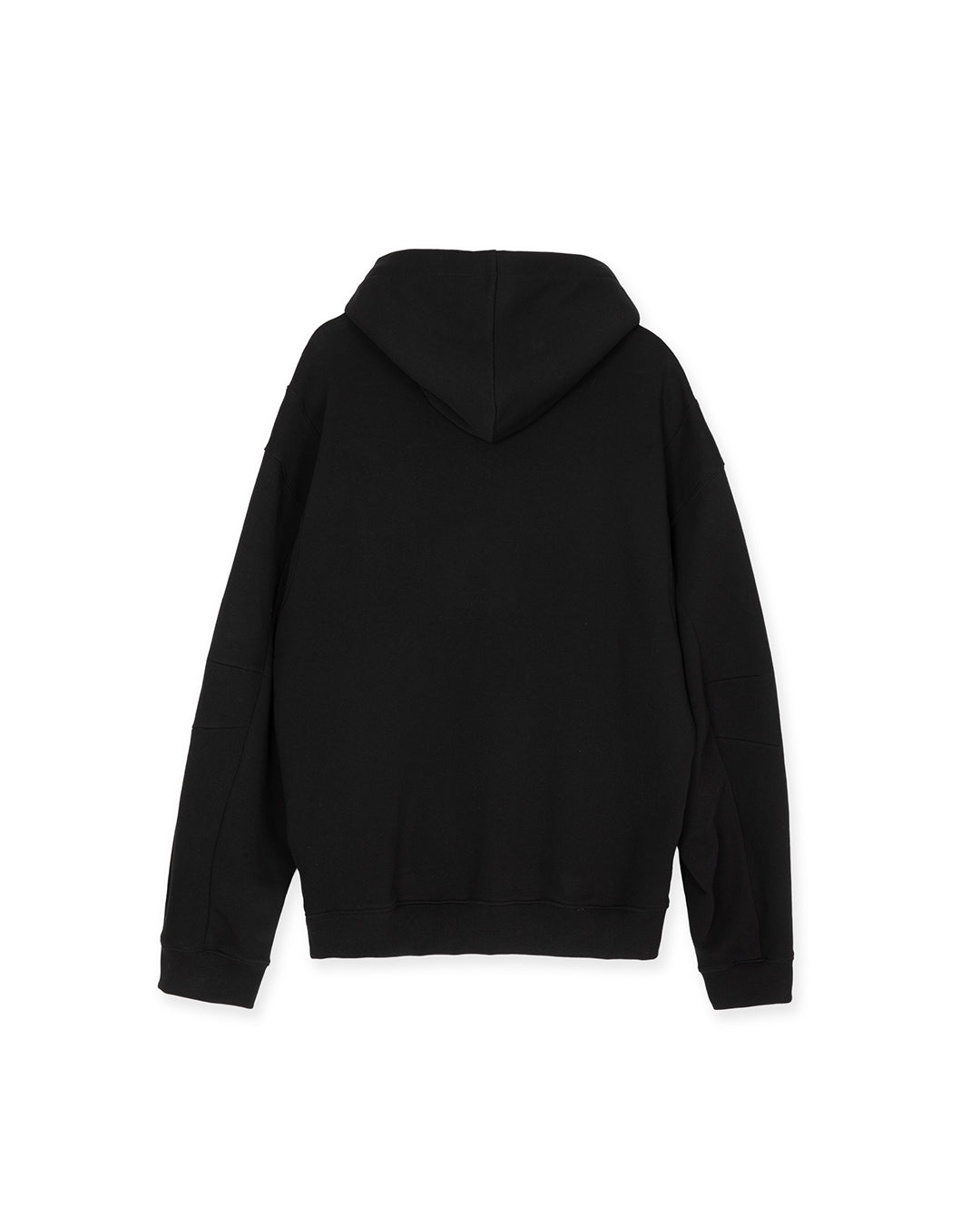 FIREMAN CLASP UNBALANCED HOODIE -BLACK