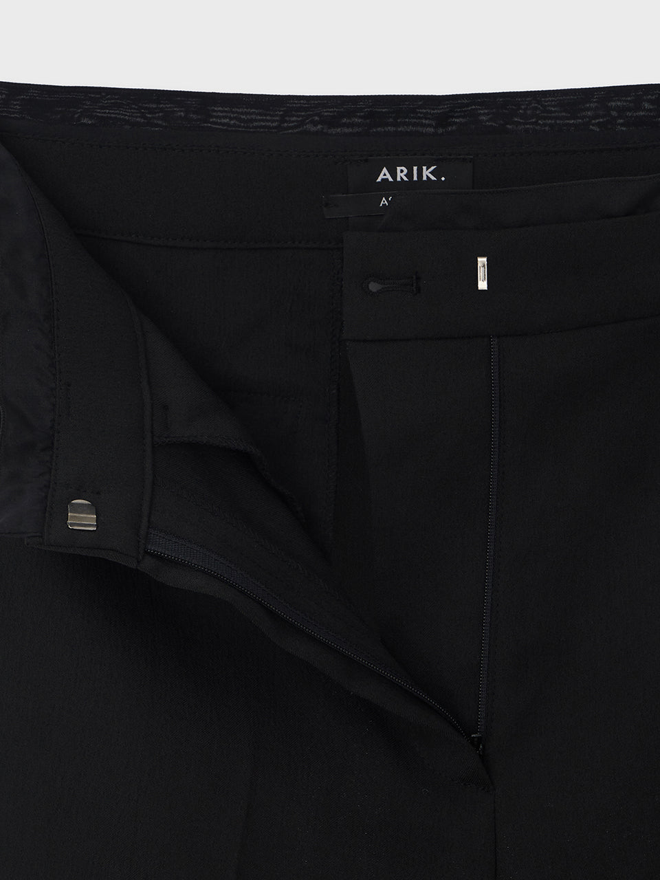 ARIK. [24SS] MIRACH layered straight pants Black