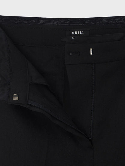 ARIK. [24SS] MIRACH layered straight pants Black