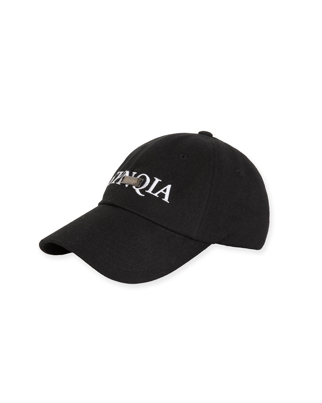 METAL PLATE BASEBALL CAP -BLACK