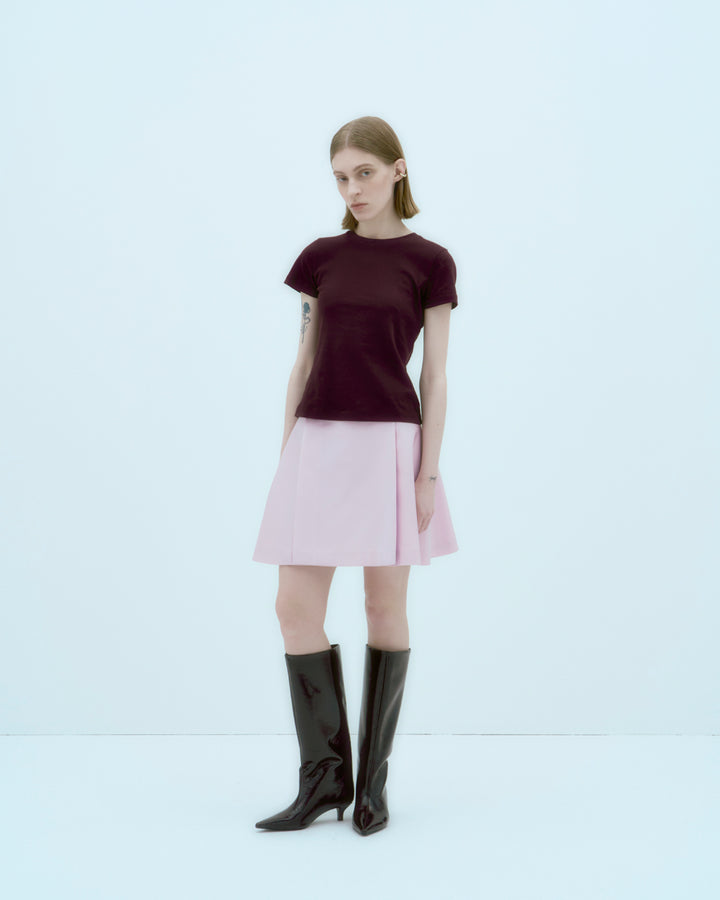 [ARIK.] [25SS] ALKES Panel flare skirt Orchid Pink