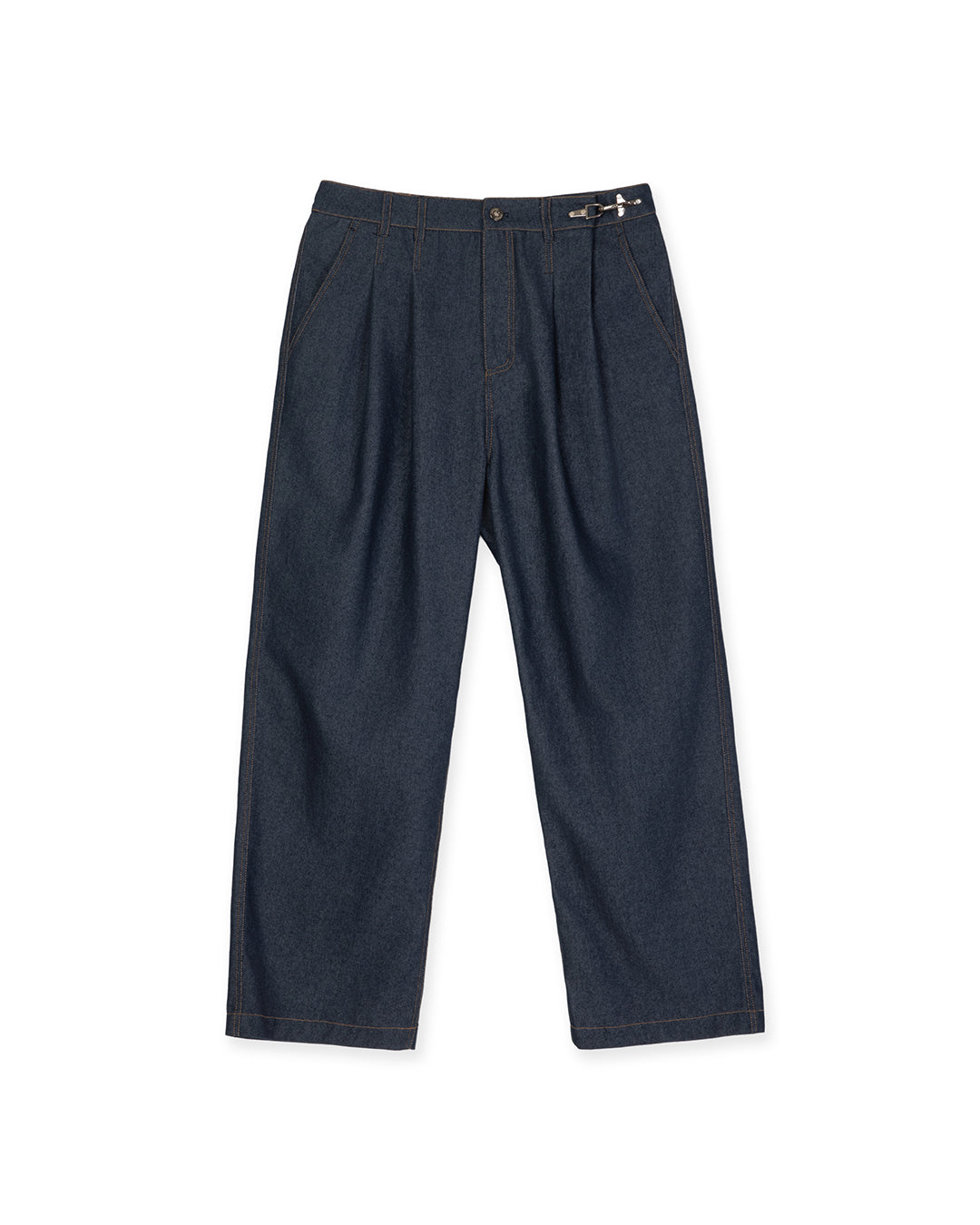 FIREMAN CLASP TWO-TUCK PANTS -BLUE