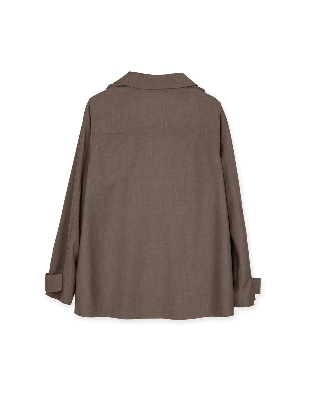 WOOL-BLEND HERITAGE UTILITY SHIRTS -BROWN