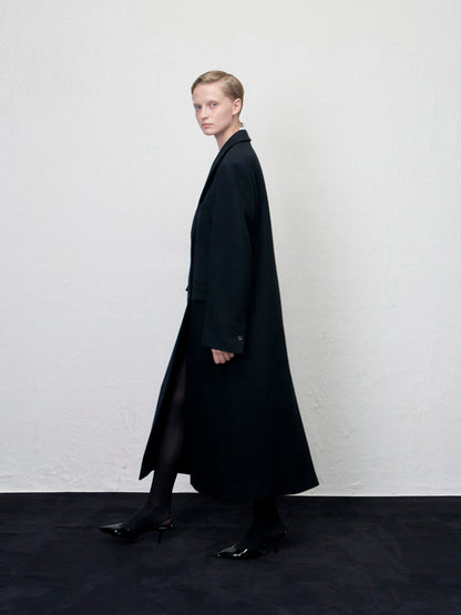 [ARIK. Arik AW] [REORDER] Libra tailored single breasted wool coat Black