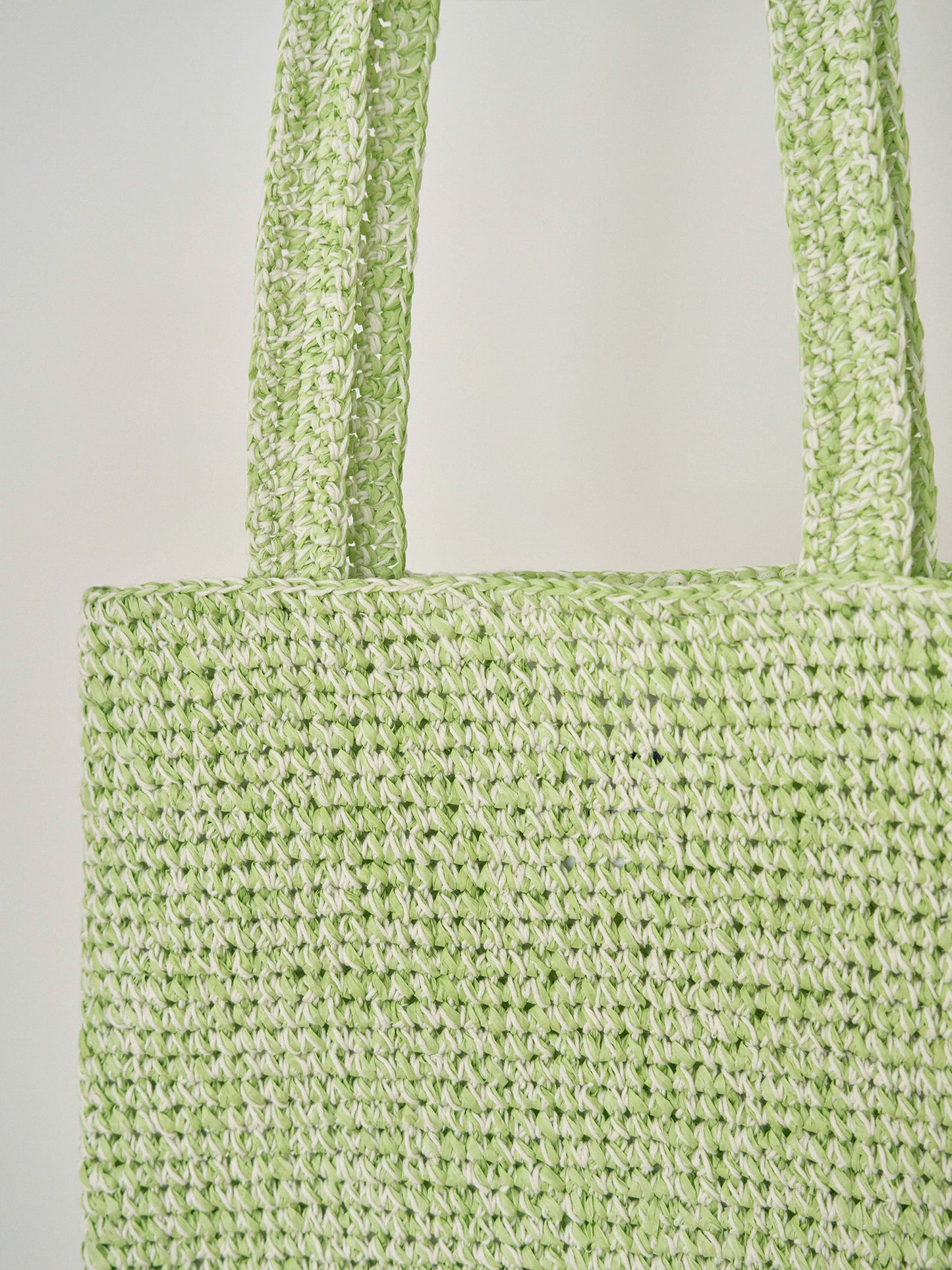 Handmade Paper Knit Bag - Green