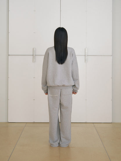 MARAN Raw Edge Sweatshirt - Gray 商品画像20/21