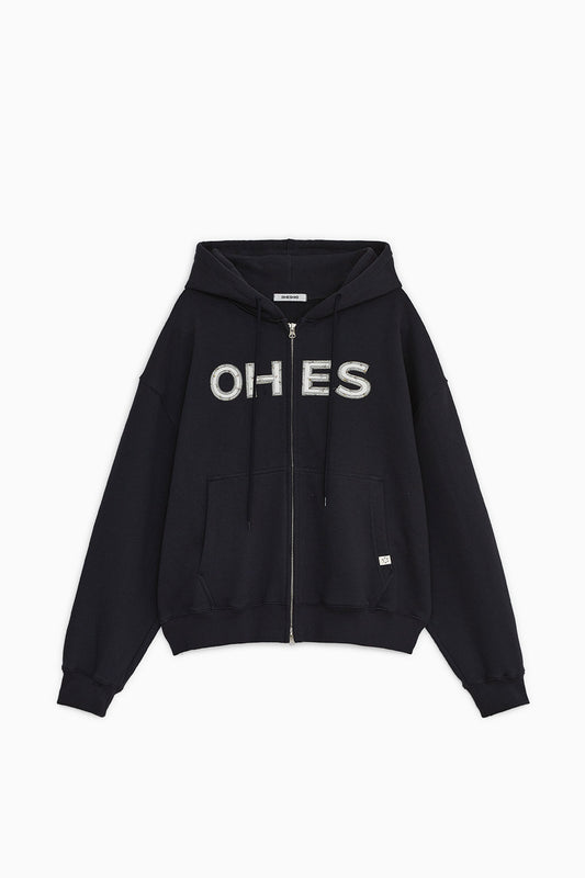 [9/22 予約配送] LOGO PATCH HOODED ZIP-UP, FLORAL NAVY