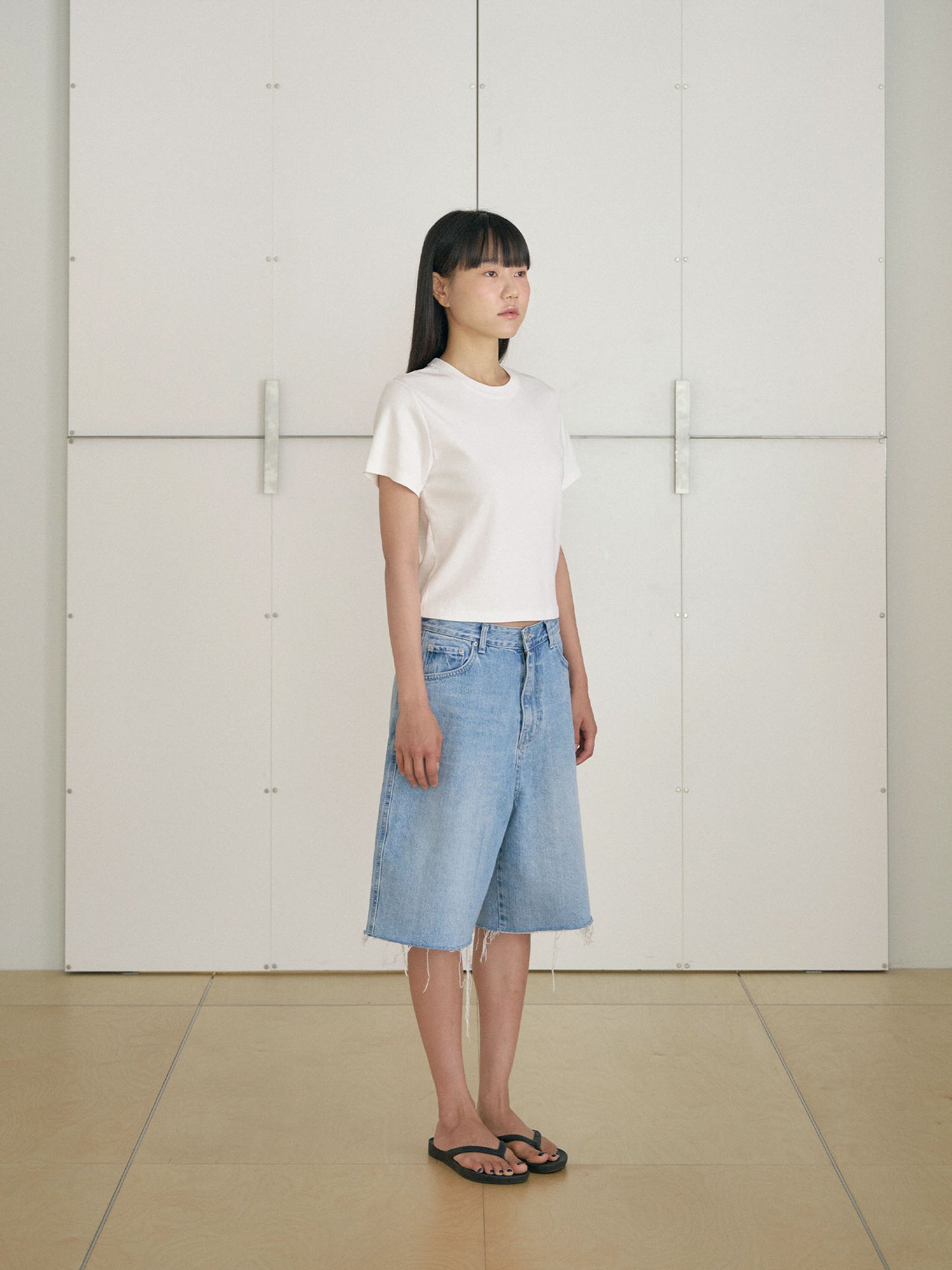 Cone Mills Cutoff Denim Shorts - Indigo