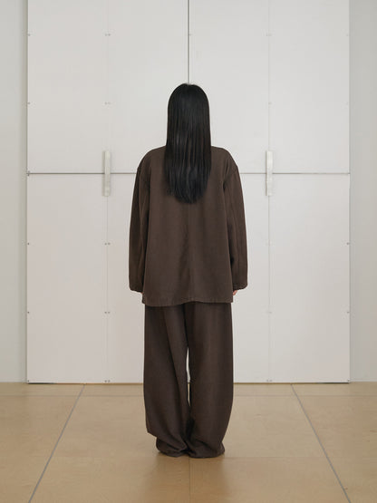 MARAN Cotton Twill Coverall Jacket - Brown 商品画像14/19