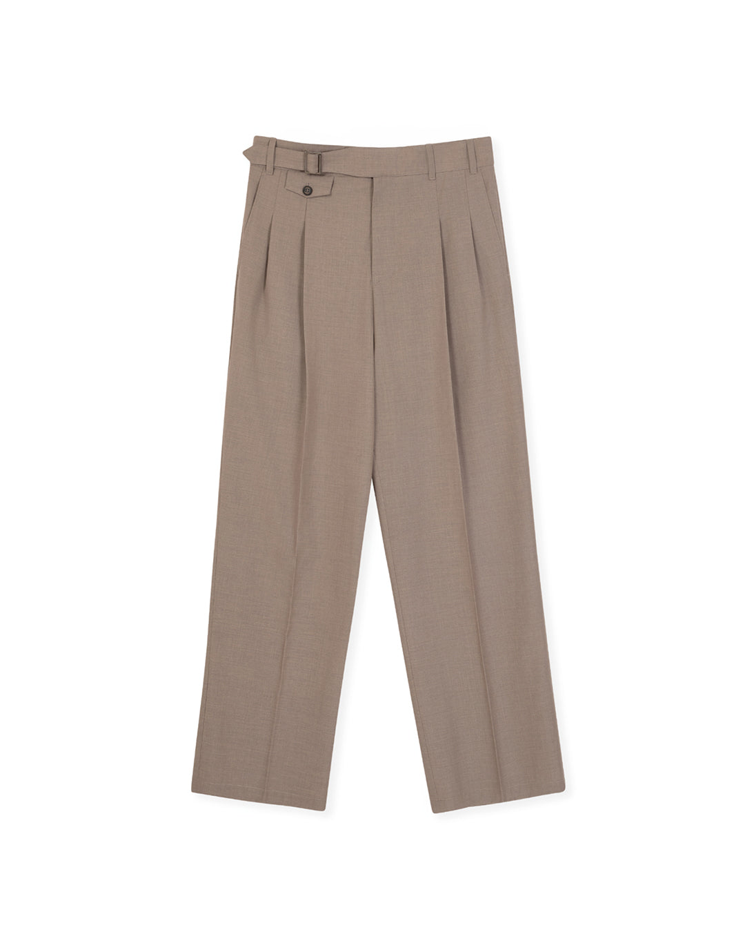BUCKLE DETAILED GURKHA TROUSER- BROWN 
