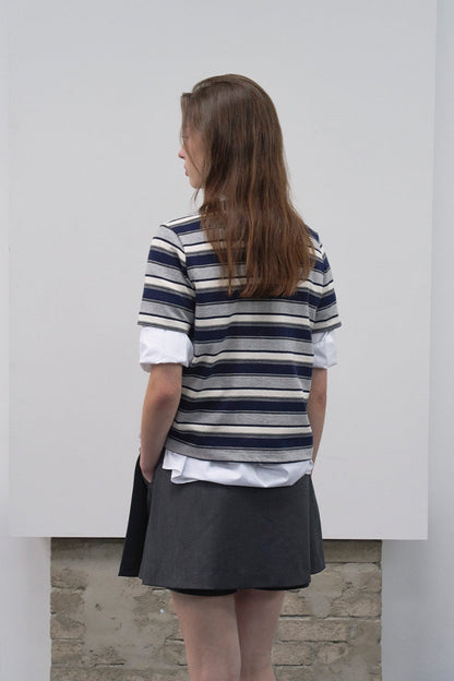 【HER&SHE 2025AW】Neo Stripe T-shirt