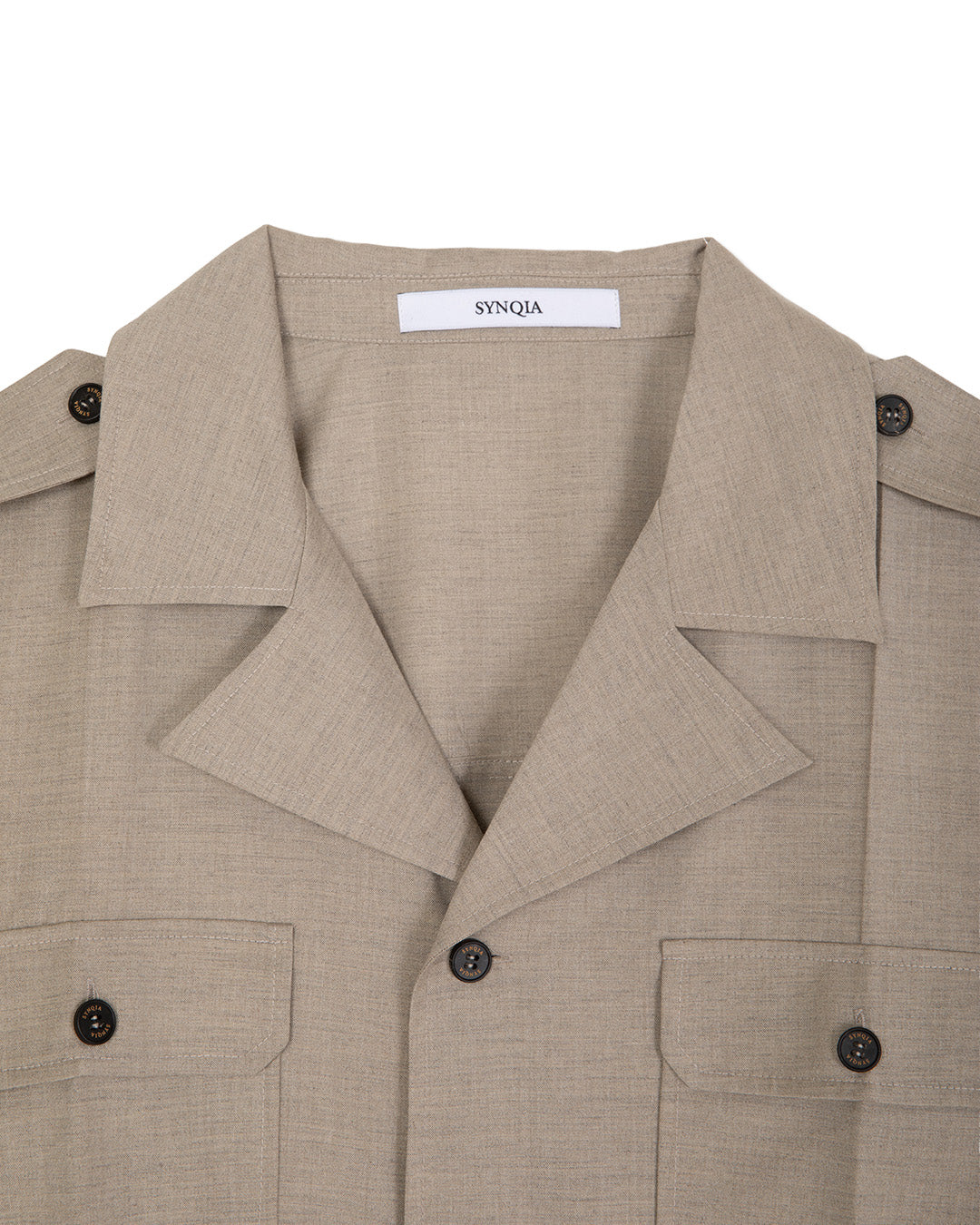 WOOL-BLEND HERITAGE UTILITY SHIRTS LIGHT -BEIGE