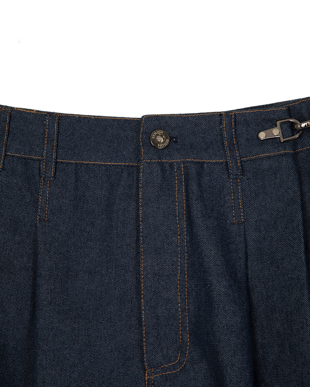 FIREMAN CLASP TWO-TUCK PANTS -BLUE