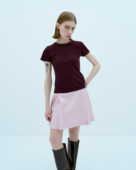[ARIK.] [25SS] ALKES Panel flare skirt Orchid Pink