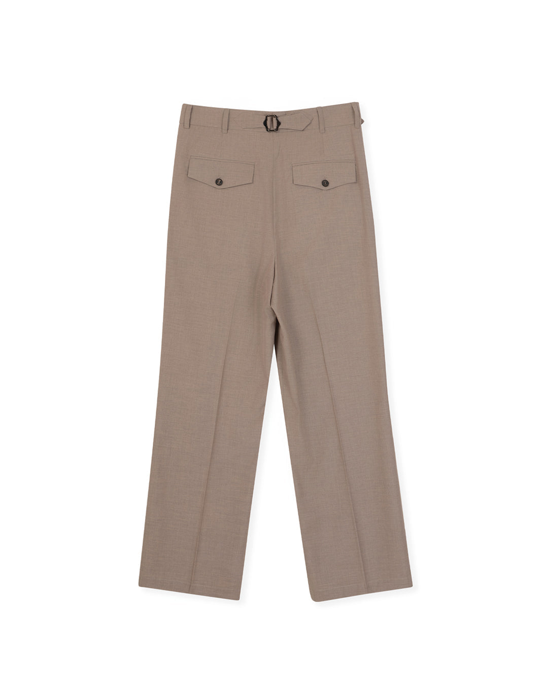 BUCKLE DETAILED GURKHA TROUSER- BROWN 