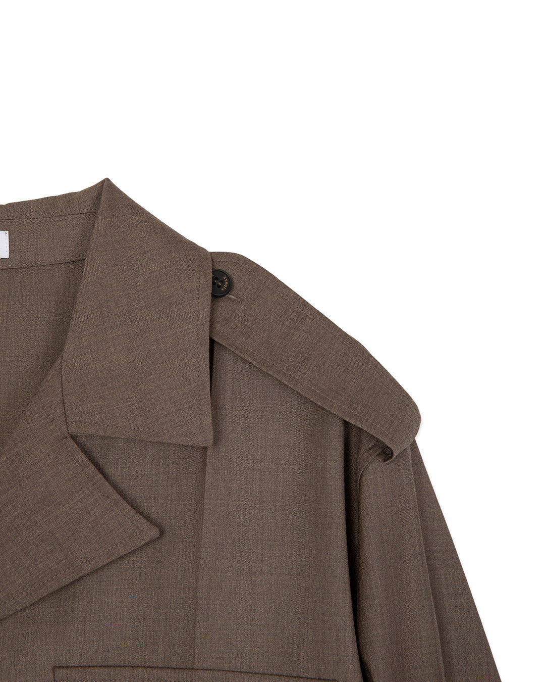 WOOL-BLEND HERITAGE UTILITY SHIRTS -BROWN