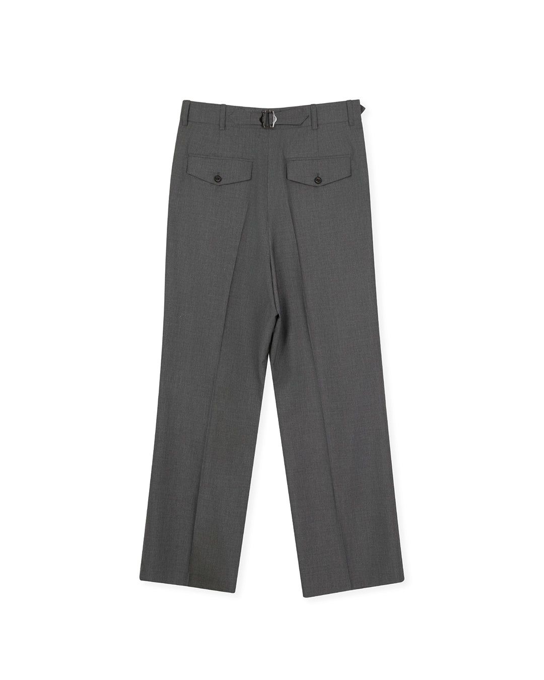 BUCKLE DETAILED GURKHA TROUSER - GRAY 