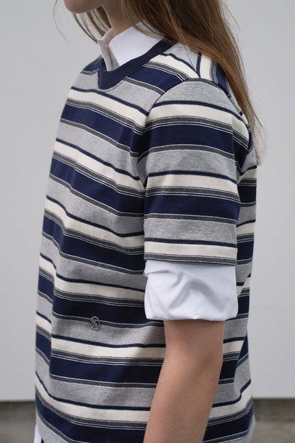 【HER&SHE 2025AW】Neo Stripe T-shirt