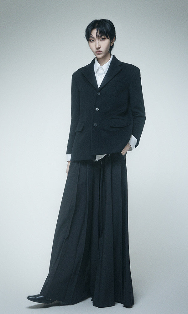 Reculer Back button single jacket(ブラック) 商品画像3/6