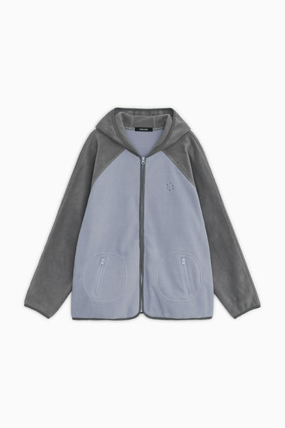 MINI LOGO FLEECE ZIP-UP, SKY BLUE