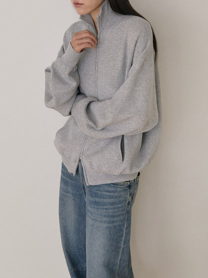 Ray Zip-up Cardigan - Gray 4