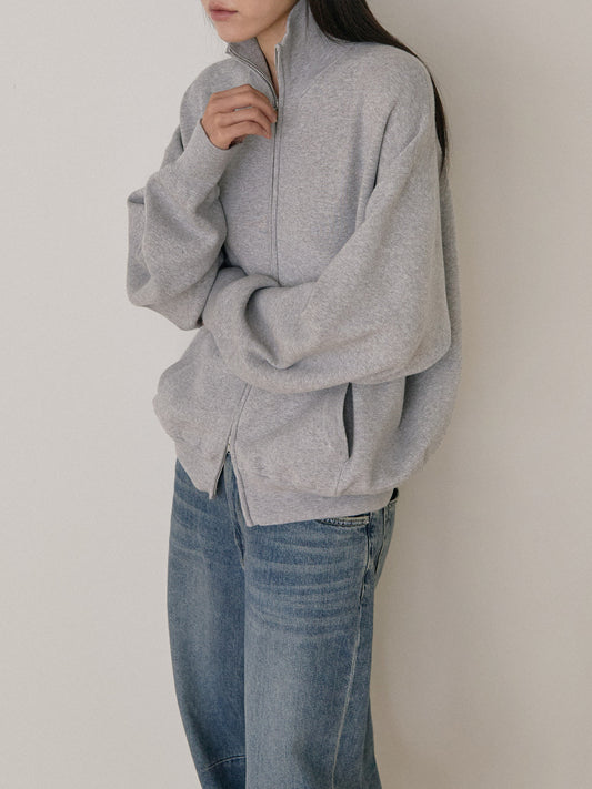 Ray Zip-up Cardigan - Gray 4