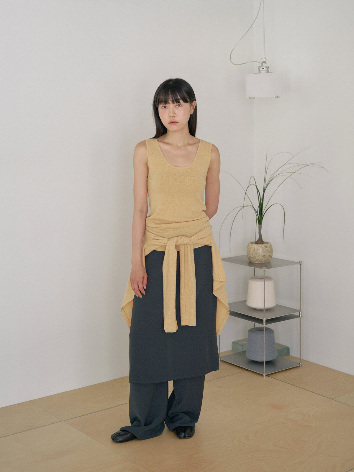 Skirt Overlay Pants - Charcoal 9