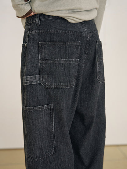 MARAN Corduroy Work Pants - Black 商品画像20/21