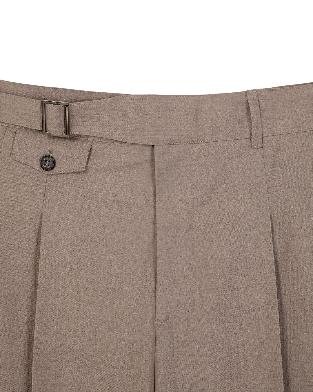 BUCKLE DETAILED GURKHA TROUSER- BROWN 