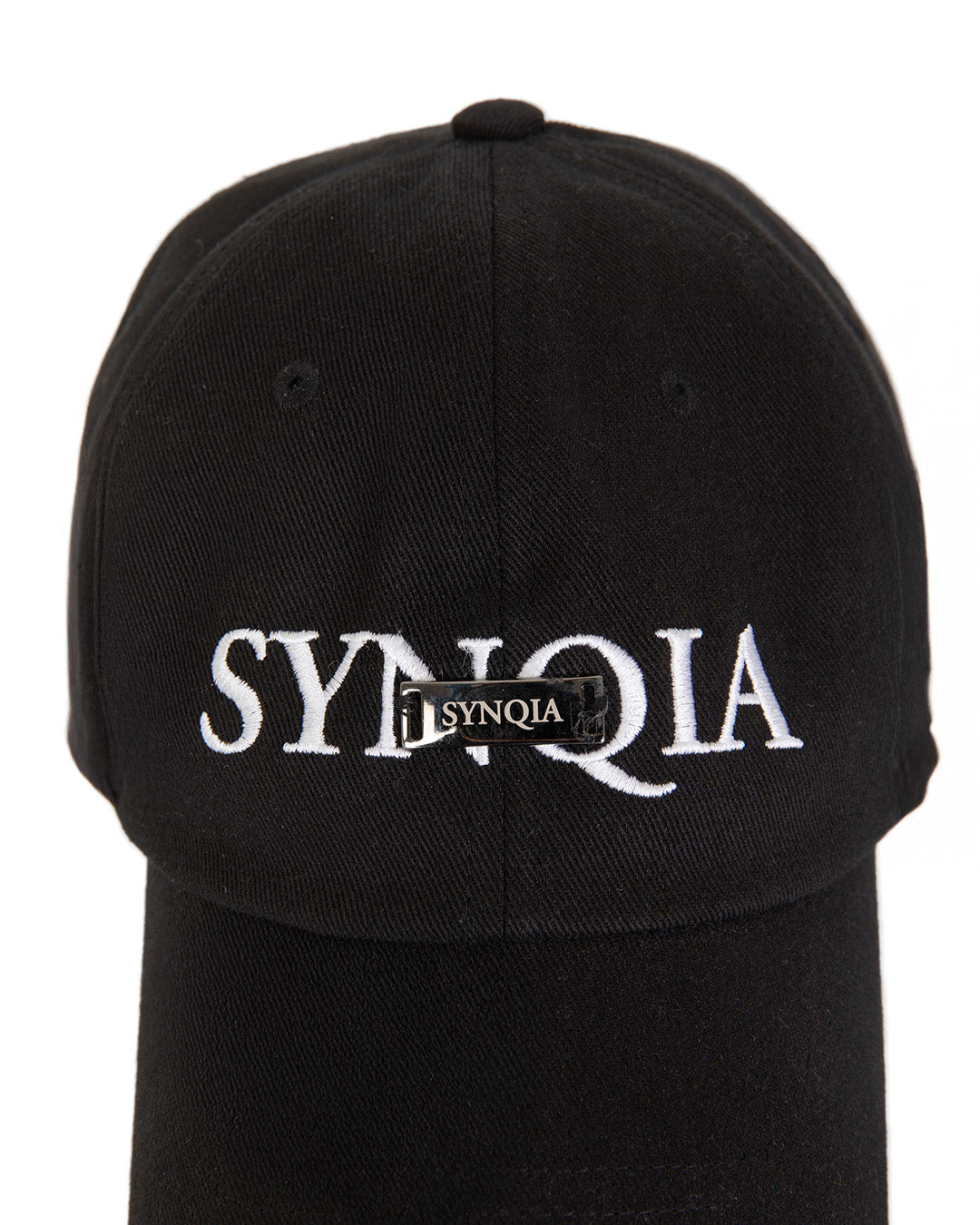 METAL PLATE BASEBALL CAP -BLACK