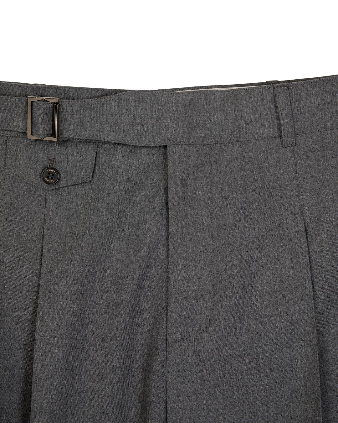 BUCKLE DETAILED GURKHA TROUSER - GRAY 
