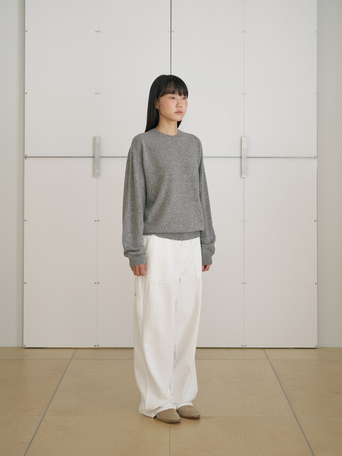 MARAN Cashmere Round Pullover - Gray 商品画像15/19
