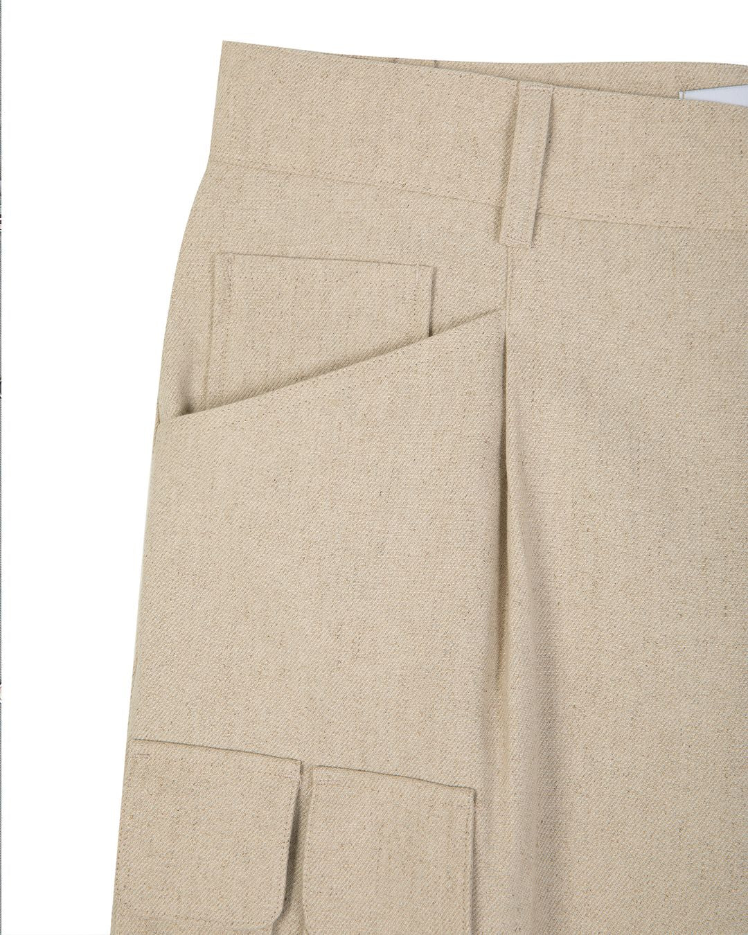 MULTI POCKET UTILITY TROUSER-OATMEAL 