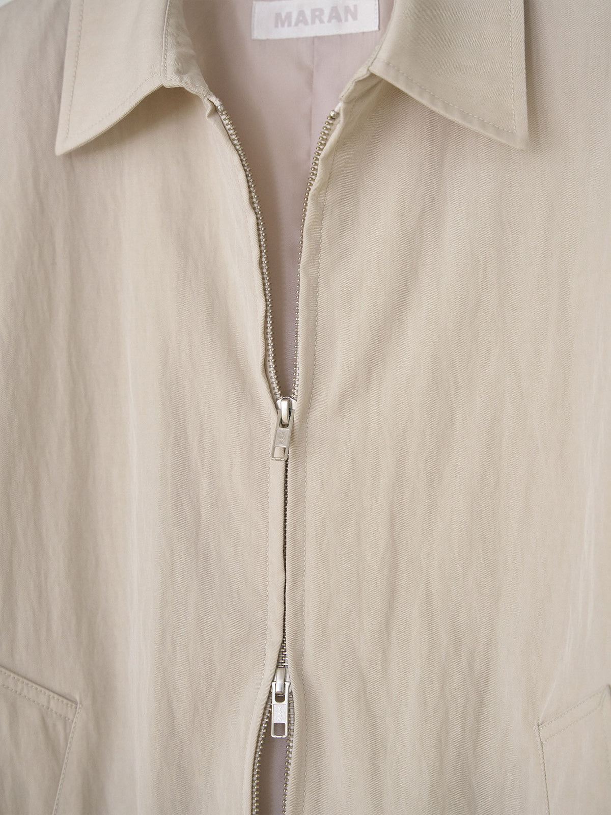 Washed Gabardine Blouson - Beige 11