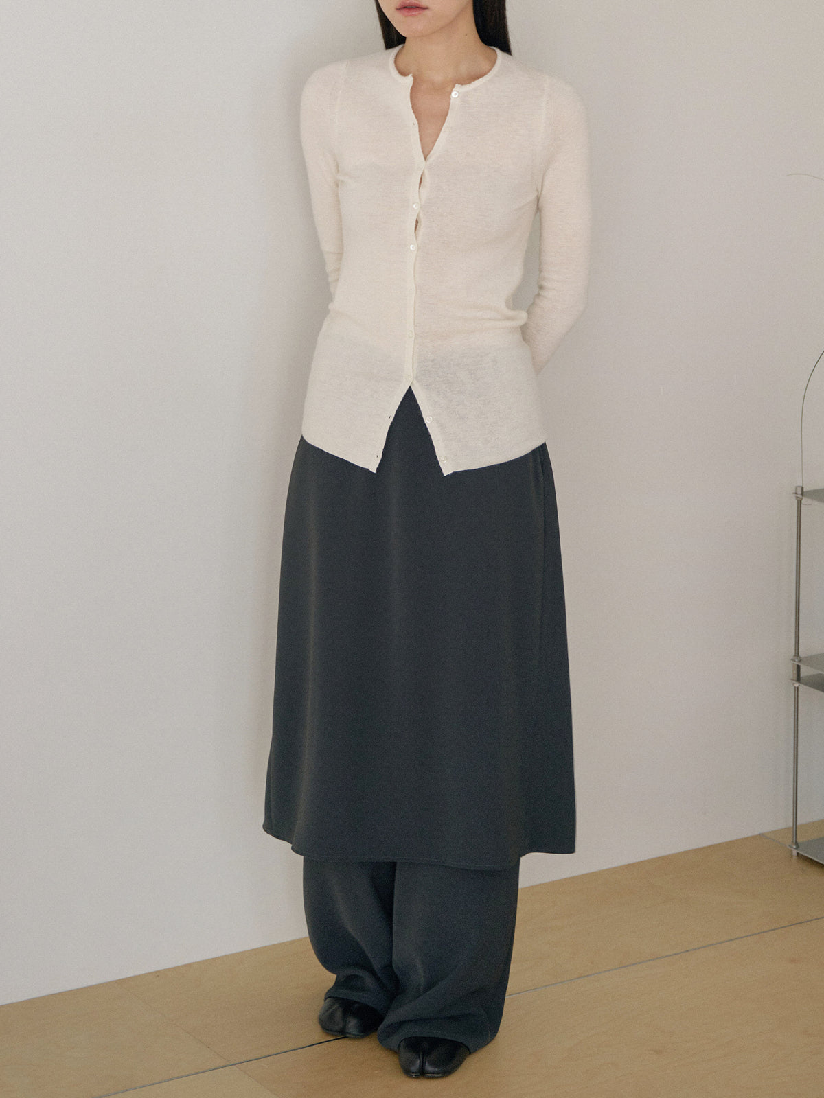 Skirt Overlay Pants - Charcoal 5