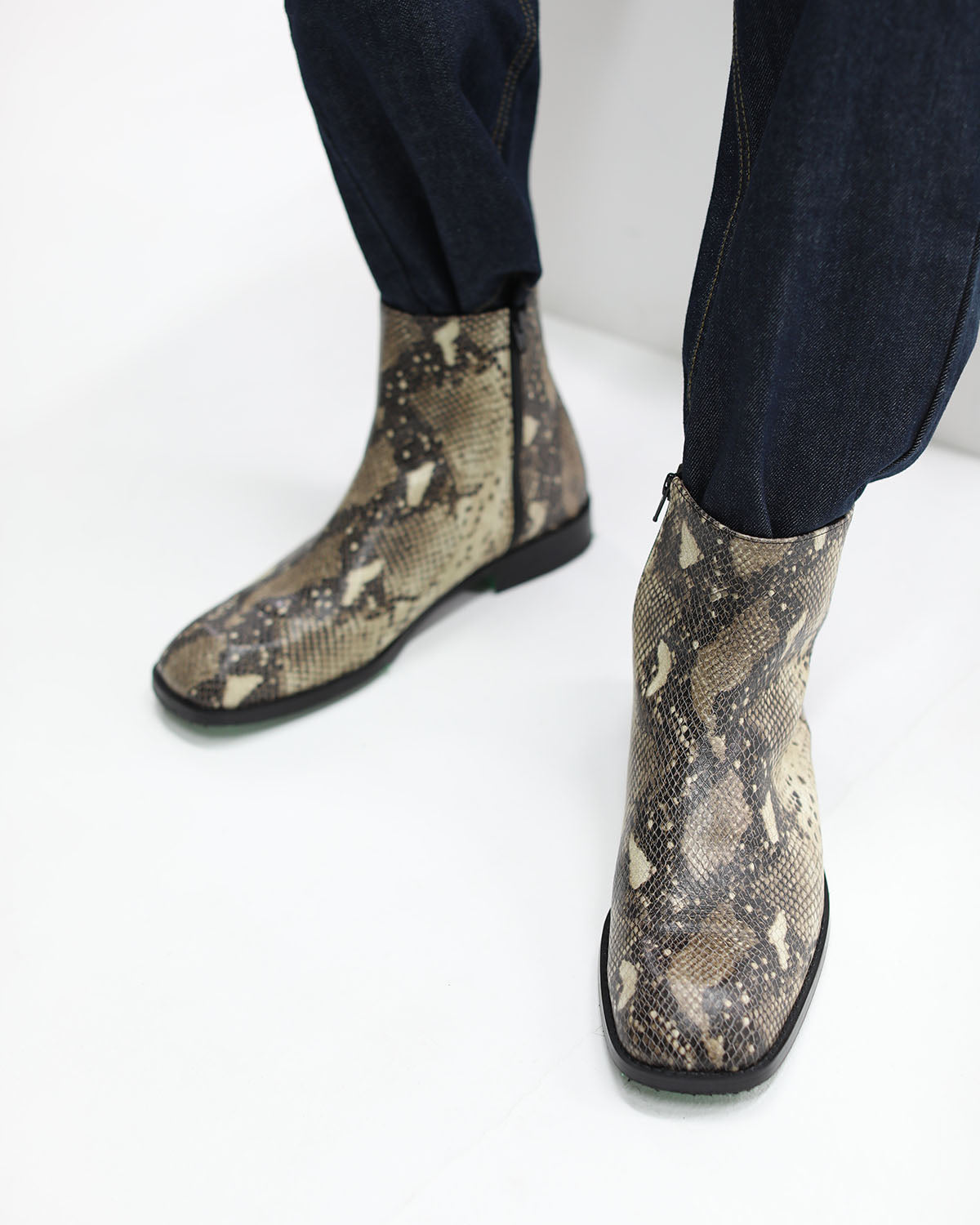 Squaretoe Python Boots - MAGNOLIAONLINE