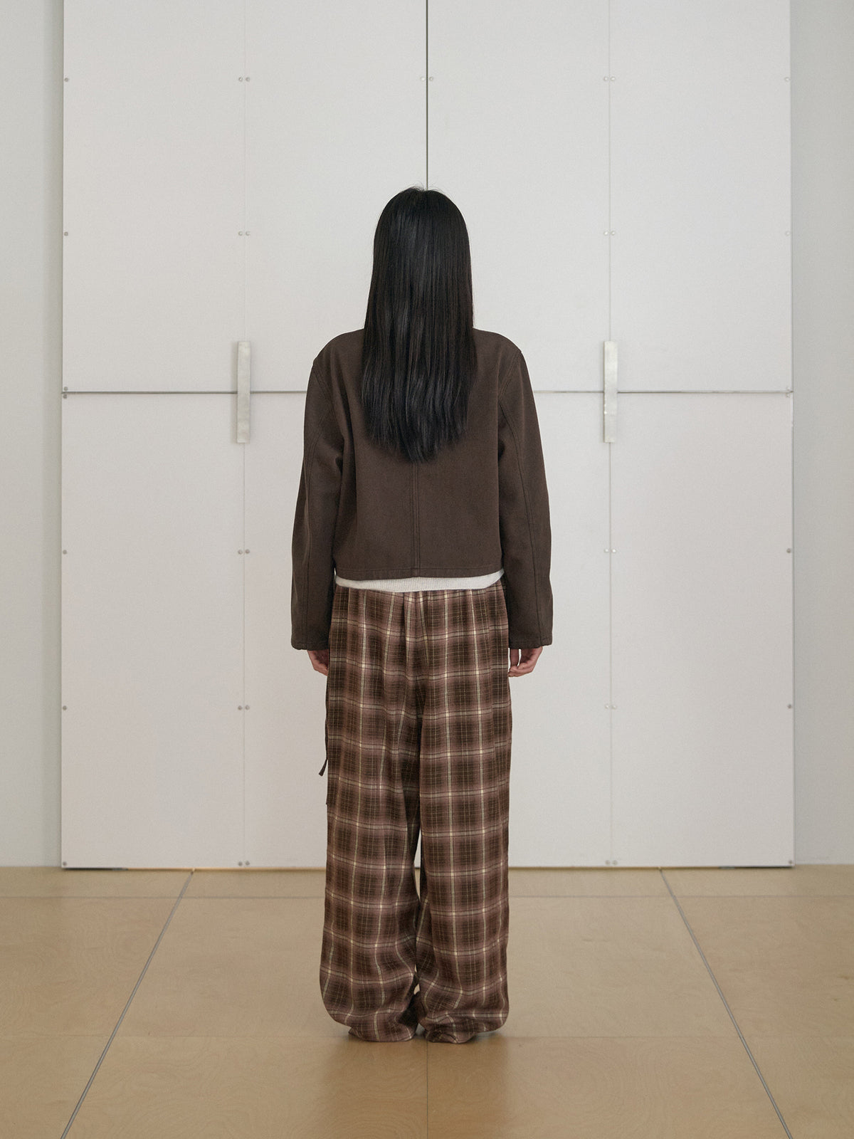 MARAN Cotton Twill Crop Jacket - Brown 商品画像14/19