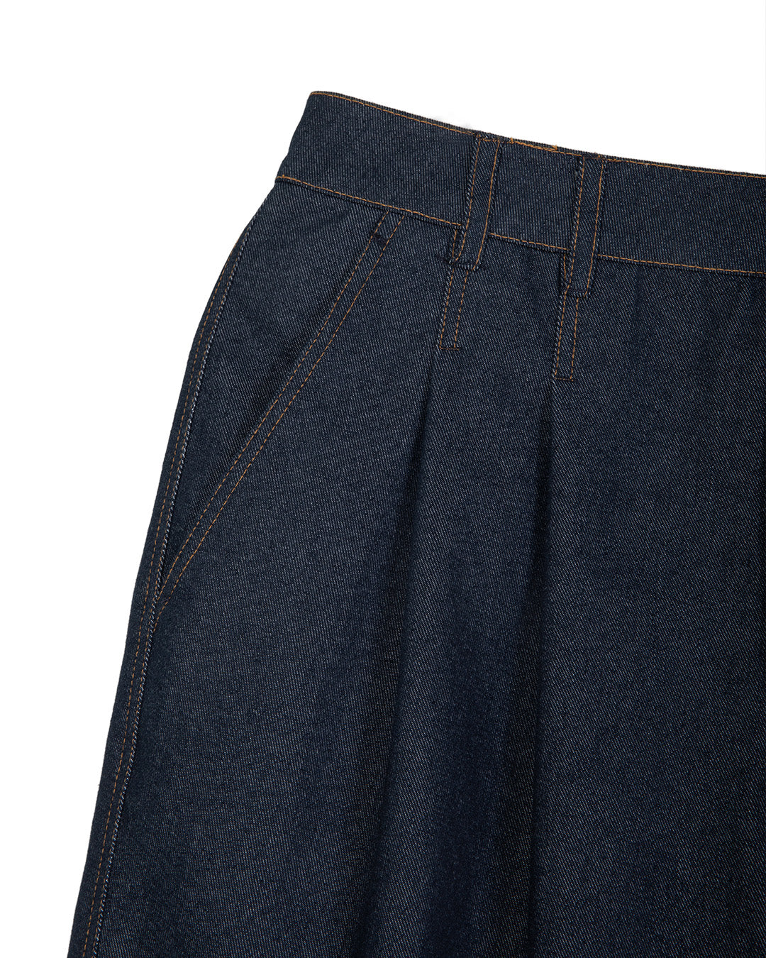 FIREMAN CLASP TWO-TUCK PANTS -BLUE