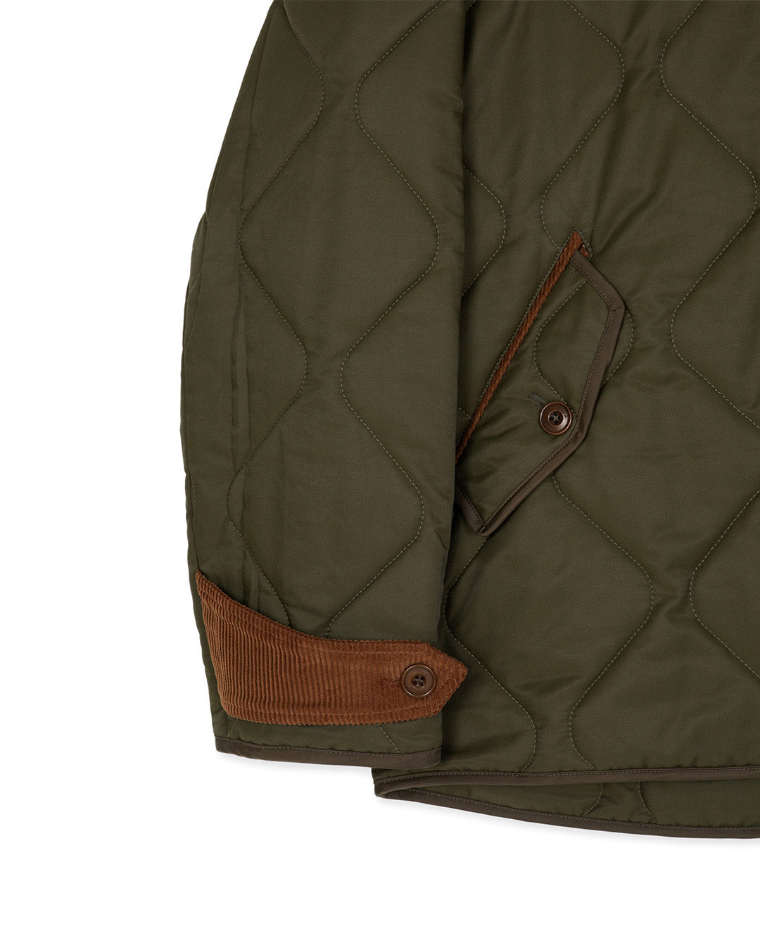 QUILTED HERITAGE JACKET-OLIVE 