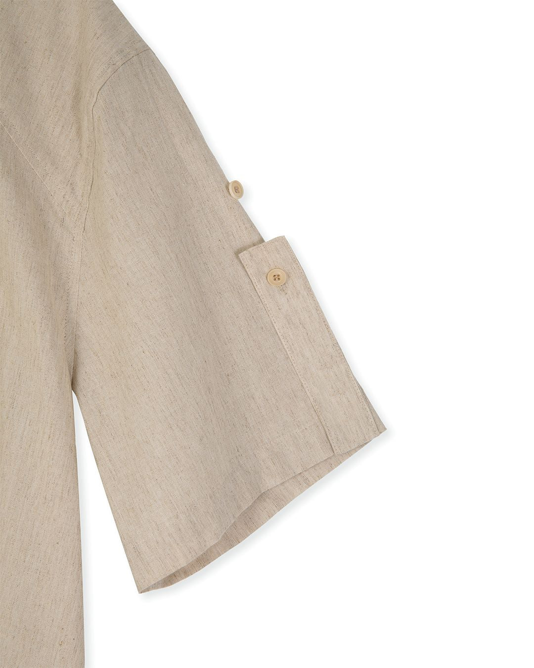 MULTI POCKET UTILITY HALF SLEEVE SHIRTS-OATMEAL 