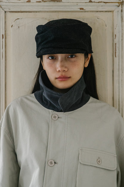 VINTAGE COTTON CASQUETTE, BLACK