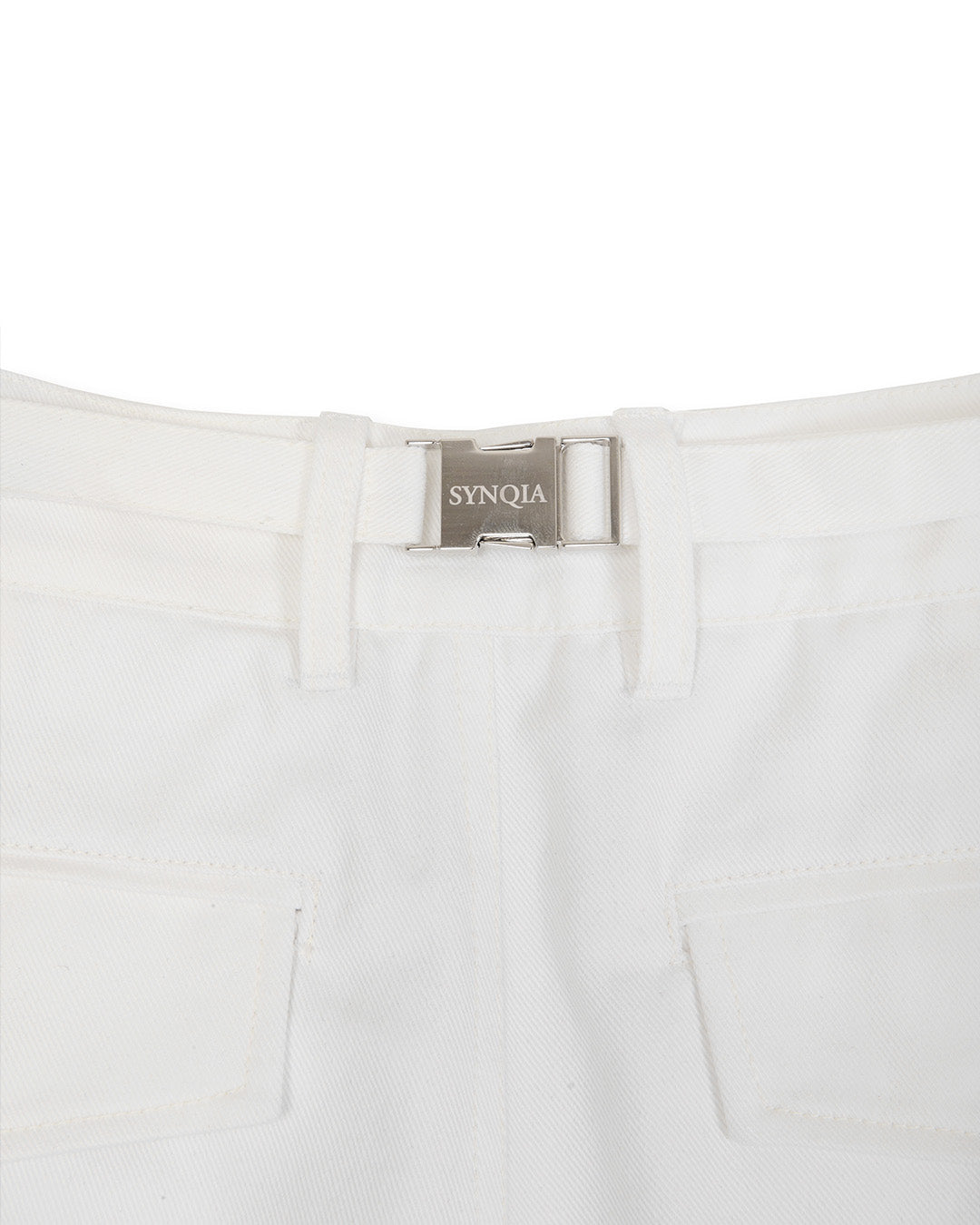 FIREMAN CLASP TWO-TUCK PANTS -WHITE