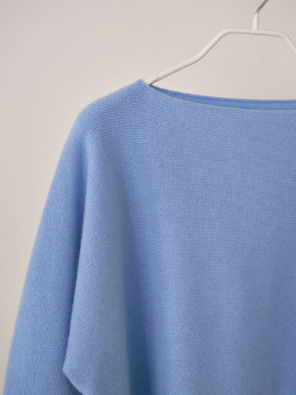MARAN Unbalanced Boat Neck Pullover - Blue 商品画像17/19