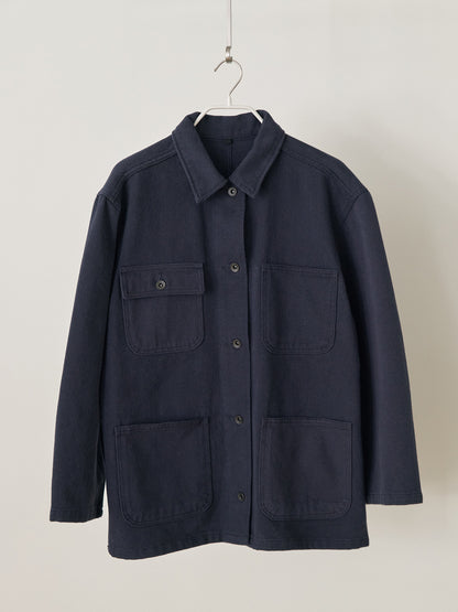 Cotton Twill Coverall Jacket - Navy 10