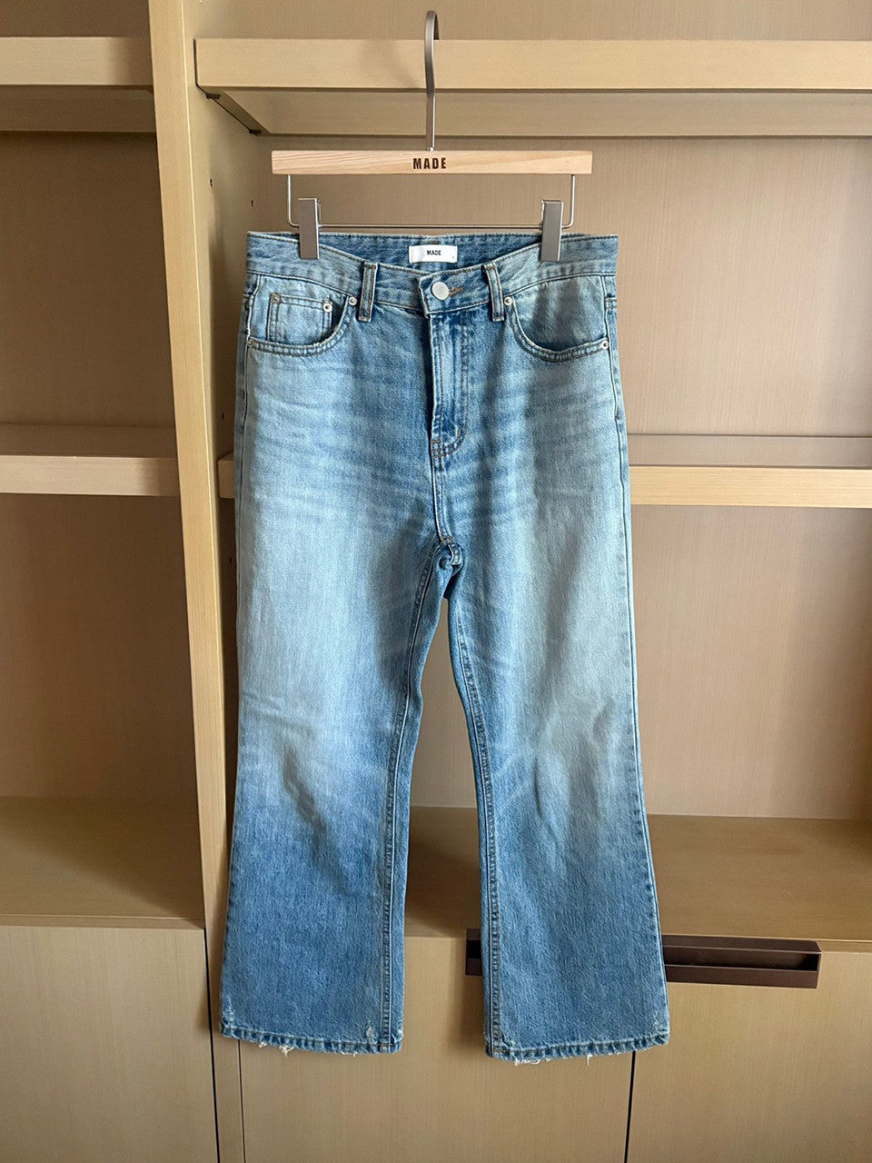 【A MA:DE】Semi bell boots cut denim pants