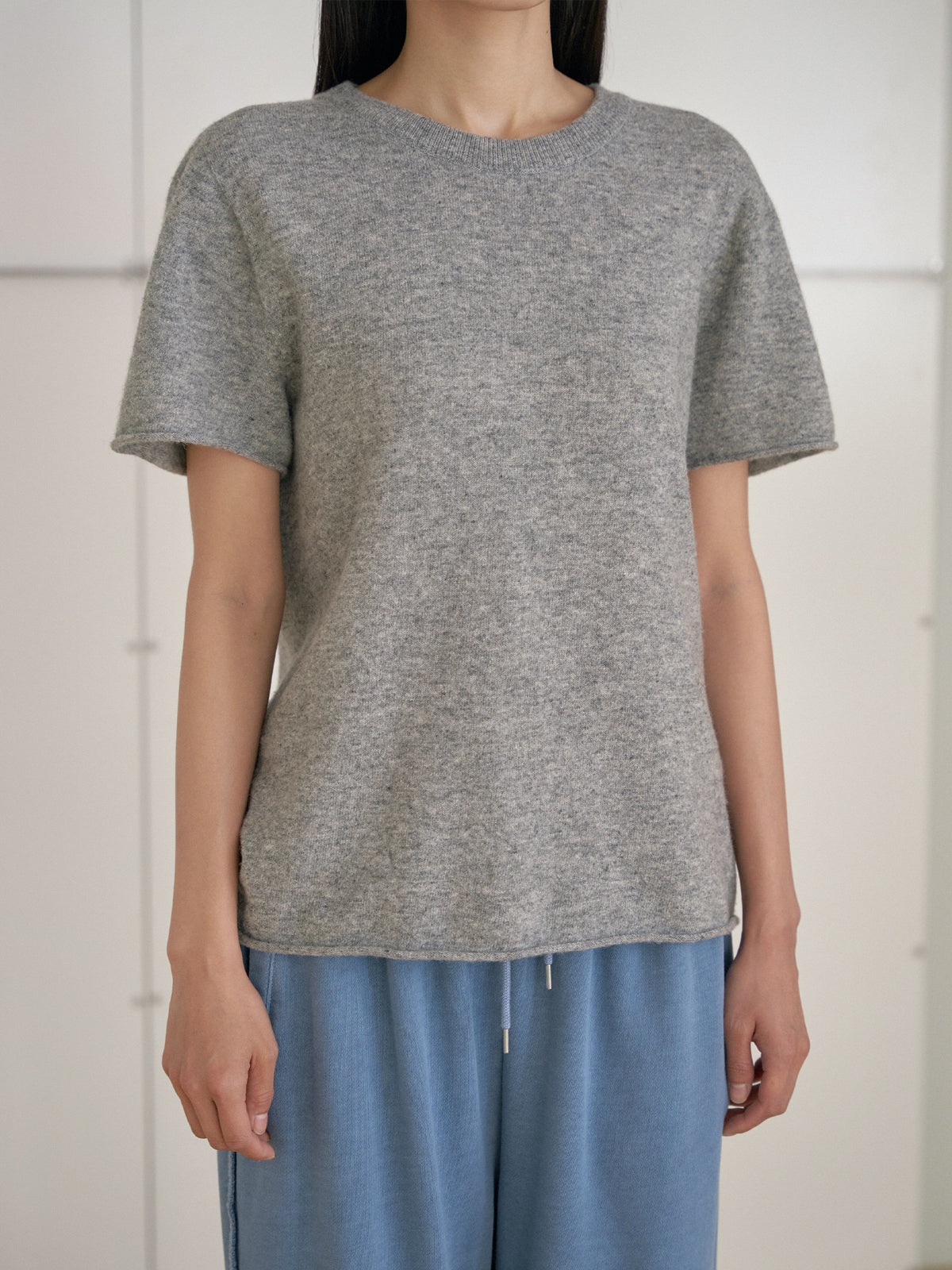 MARAN Cutoff Short Sleeve Pullover - Gray 商品画像14/21