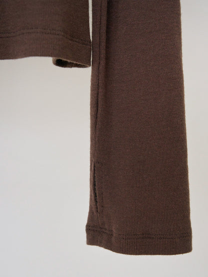 Finger Hole Long Sleeve - Brown 8