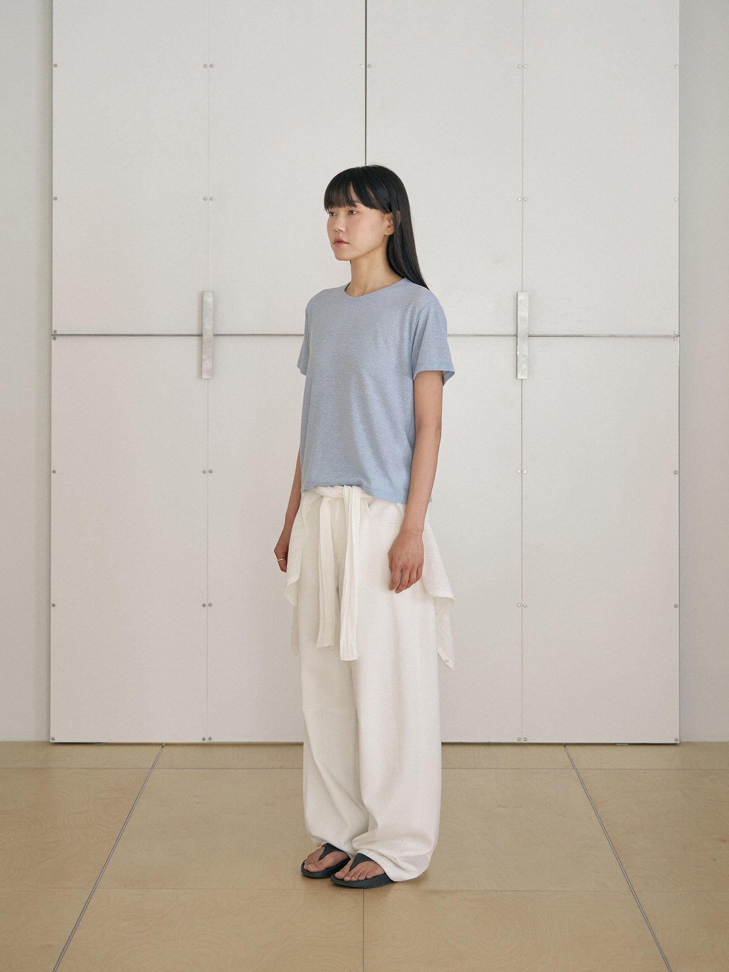 Linen Basic Short Sleeve - Blue